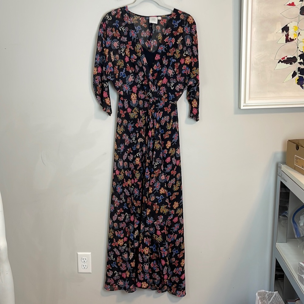 Anthropologie HD in Paris Flowey floral long maxi dress